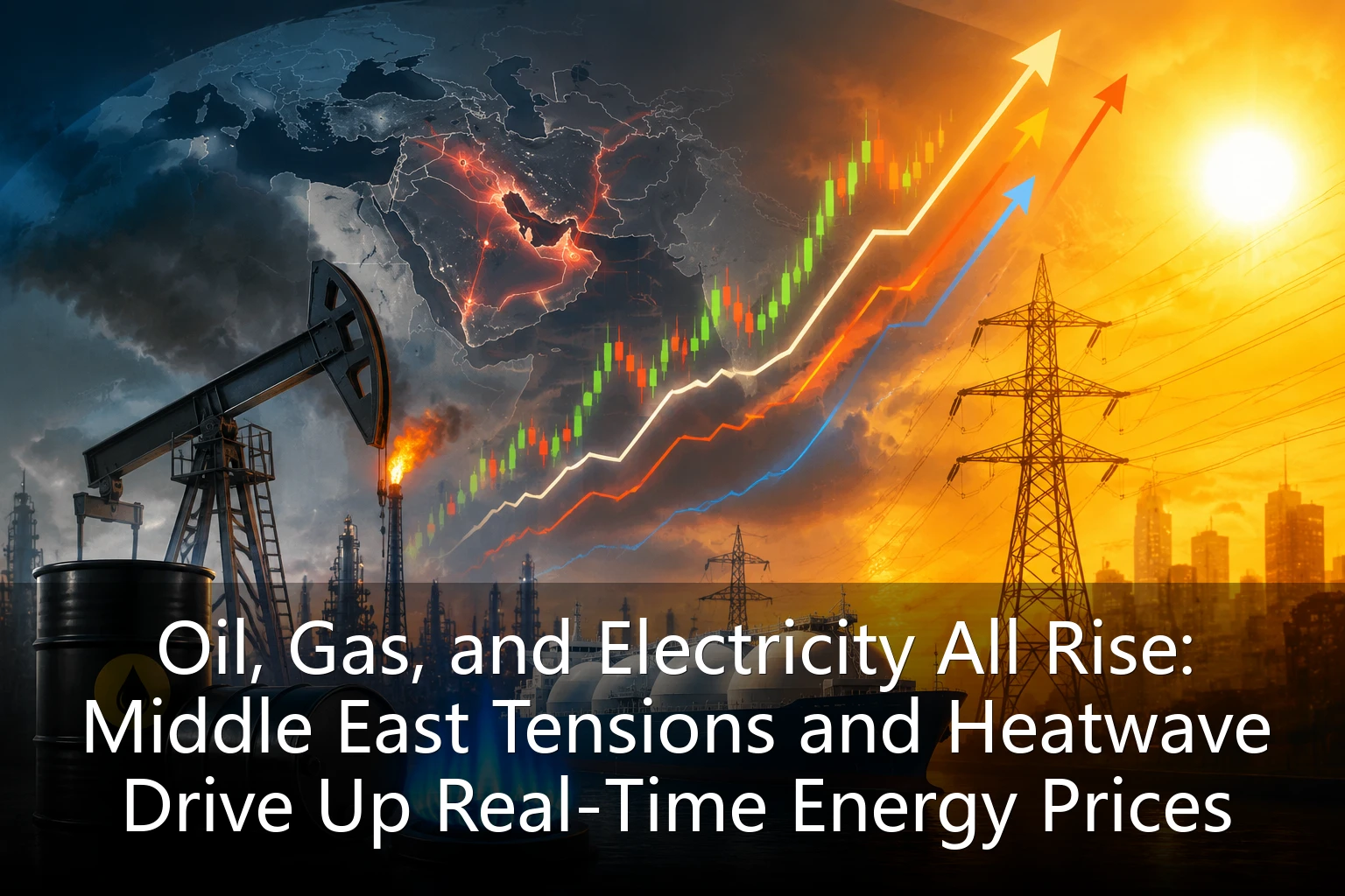 Oil, Gas, and Electricity All Rise: Middle East Tensions and Heatwave Drive Up Real-Time Energy Prices