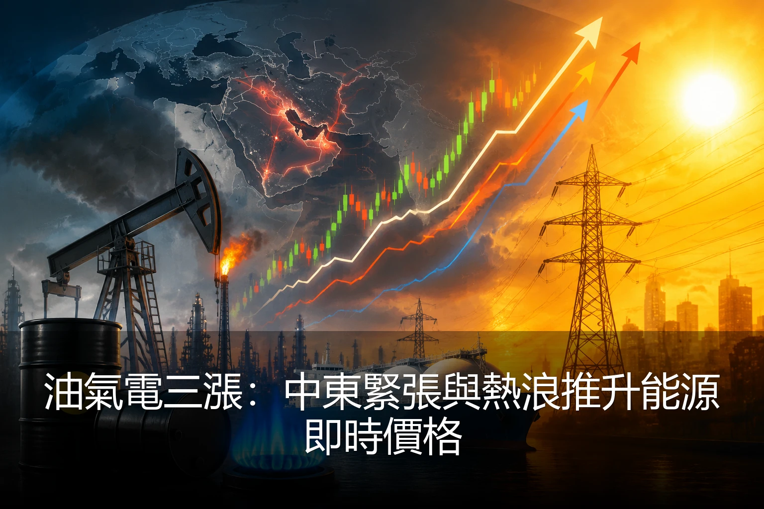 油氣電三漲：中東緊張與熱浪推升能源即時價格