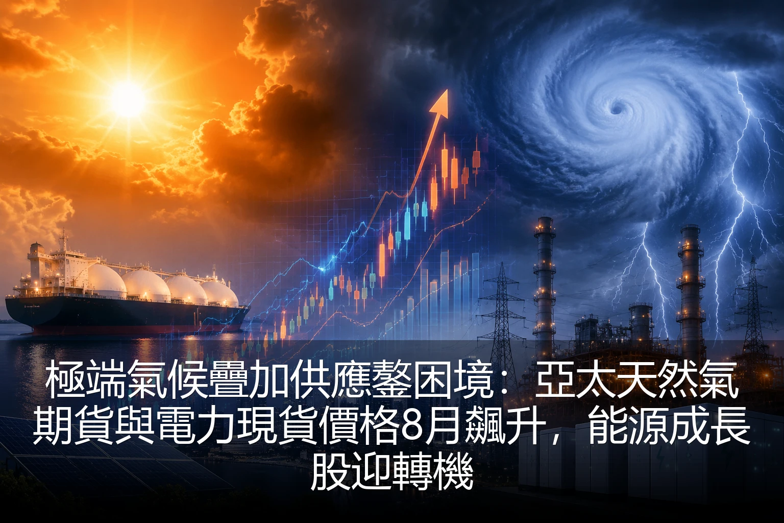 極端氣候疊加供應鏊困境：亞太天然氣期貨與電力現貨價格8月飆升，能源成長股迎轉機