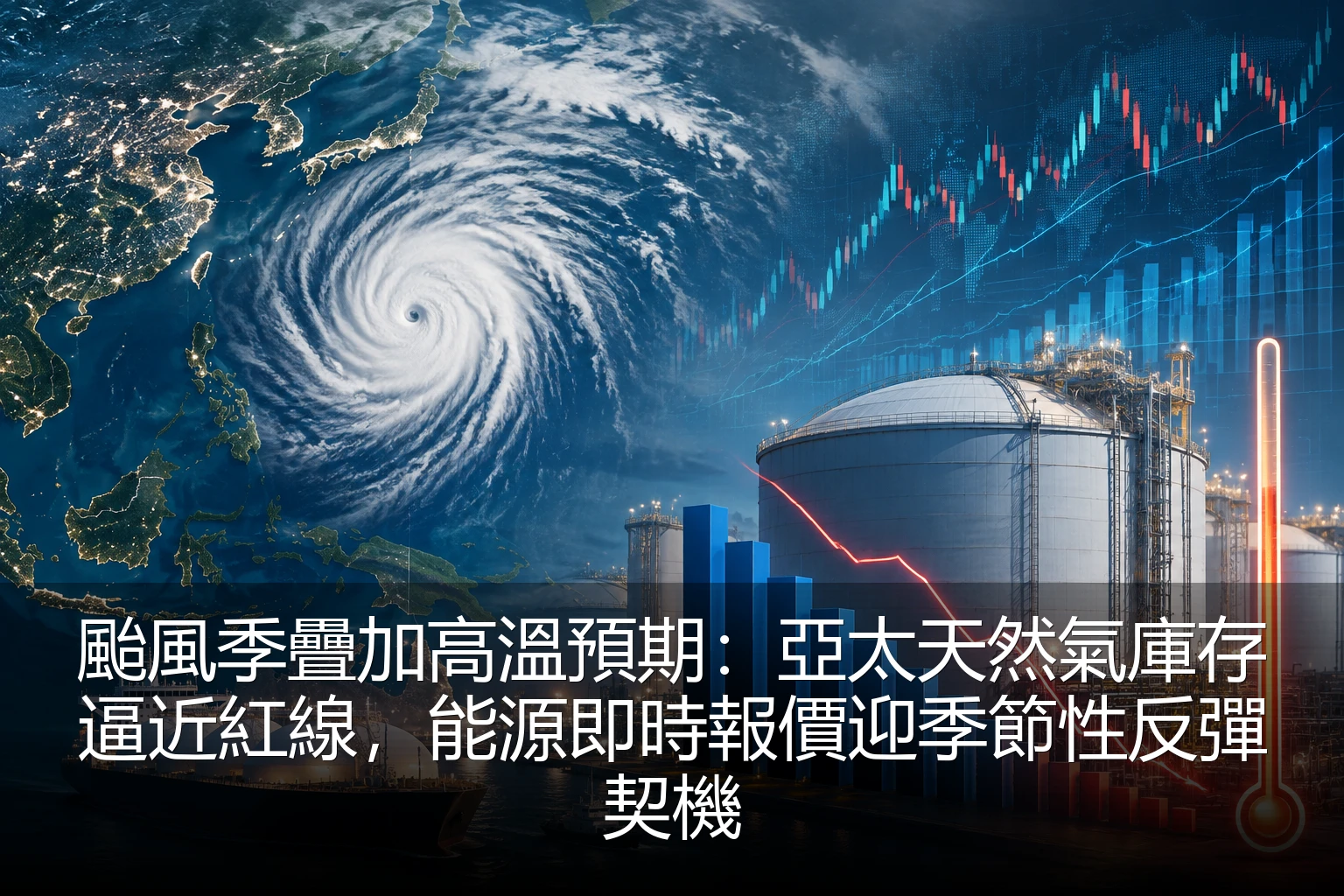 颱風季疊加高溫預期：亞太天然氣庫存逼近紅線，能源即時報價迎季節性反彈契機